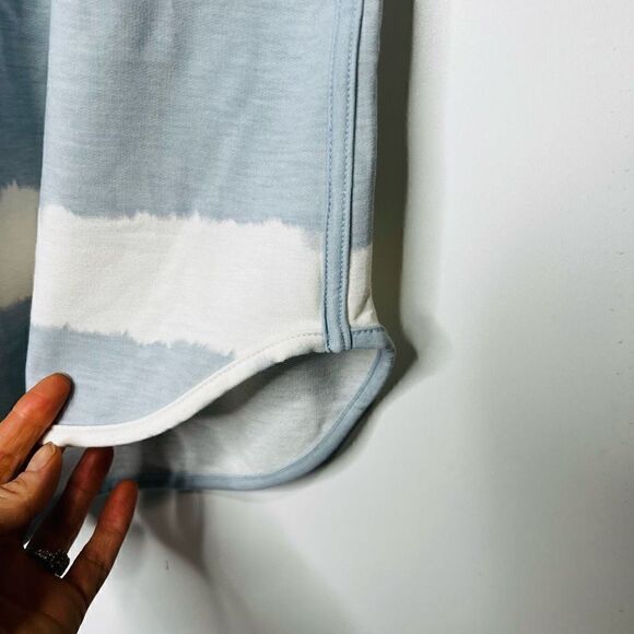 New Directions Womens T Shirt Midi Dress Short Sleeve Stripes Blue White Petite - Picture 5 of 9